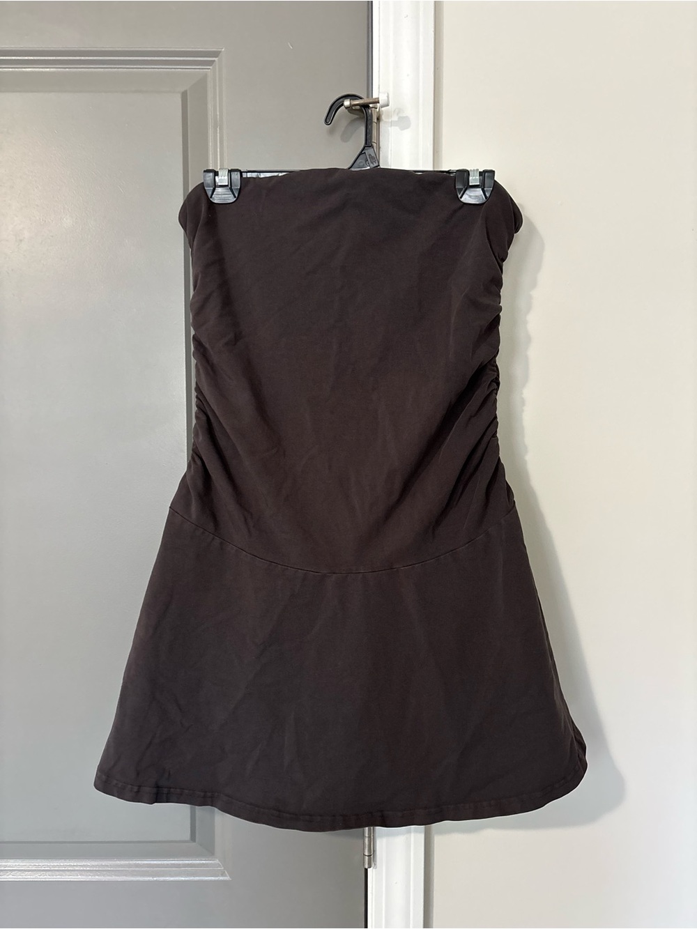 Aerie Strapless Dark Brown Mini Dress